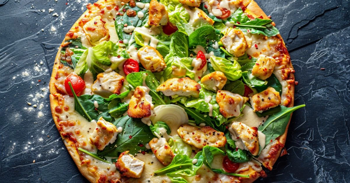Keto-Friendly Chicken Crust Caesar Salad Pizza: The Ultimate Low-Carb Delight