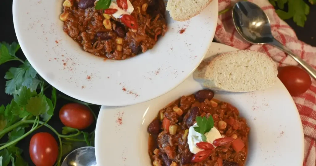 Rewarming vegetarian chili