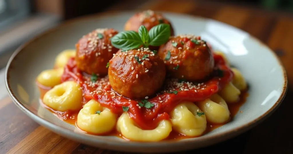 Tuscan Chicken Meatballs with Gnocchi